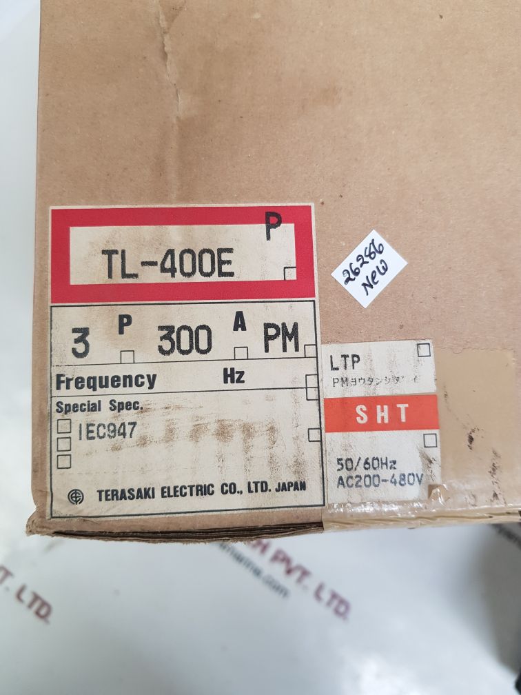 Terasaki tl-400e 3-pole circuit breaker 300a