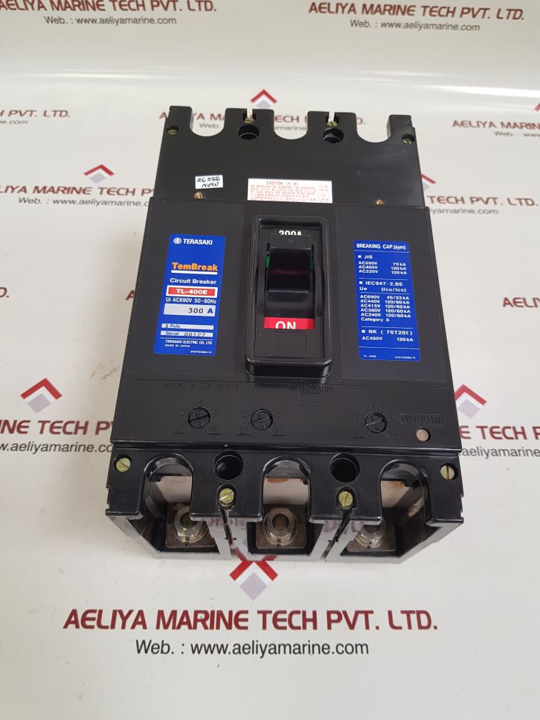 Terasaki tl-400e 3-pole circuit breaker 300a