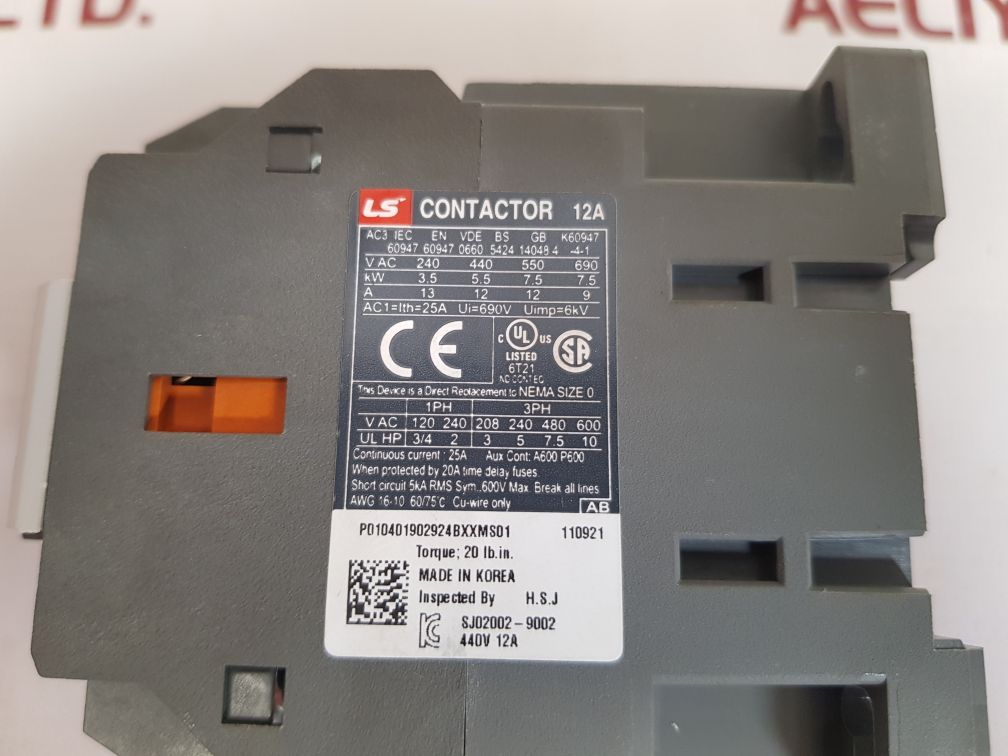 Ls mc-12b contactor 440v 12a
