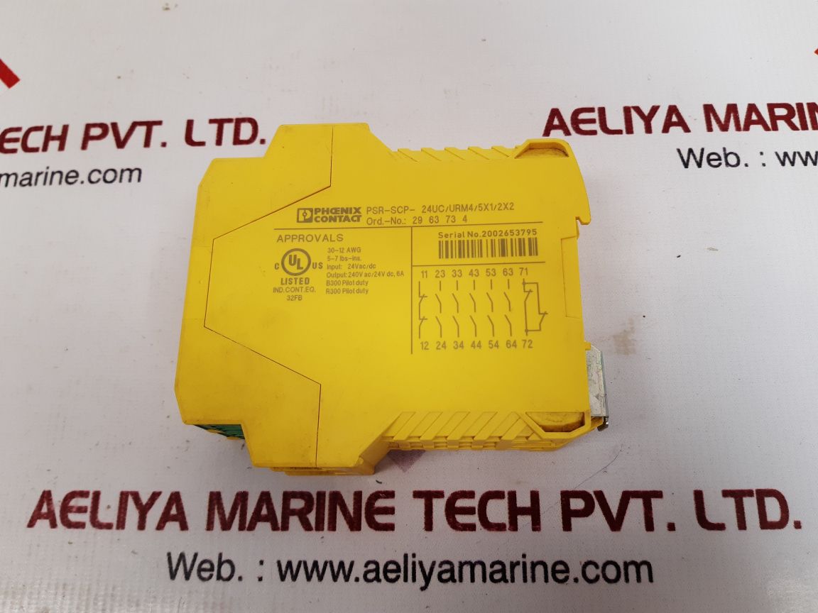 Phoenix contact psr-scp-24uc/urm4/5x1/2x2 safety relays
