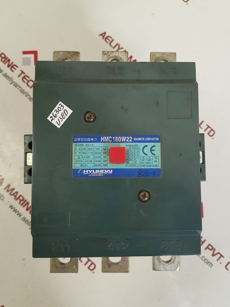 Hyundai hmc180w22 magnetic contactor used