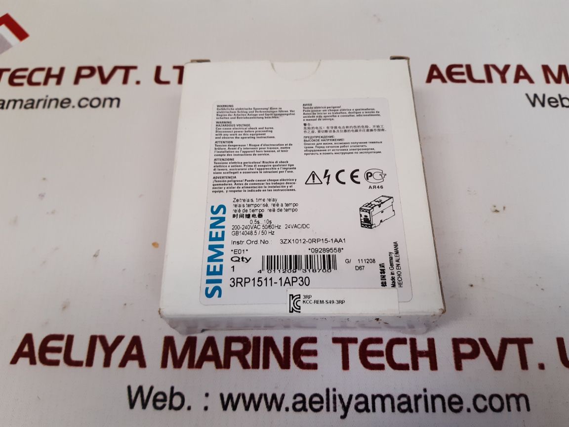 Siemens 3rp1511-1ap30 time relay new