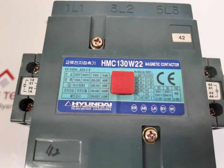 Hyundai hmc130w22 magnetic contactor used