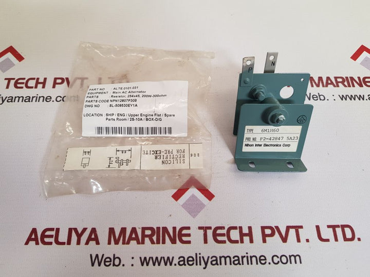 Nihon 6m1h60 main ac alternator
