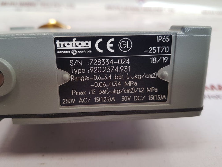 Trafag 920.2374.931 differential pressure switch New 
