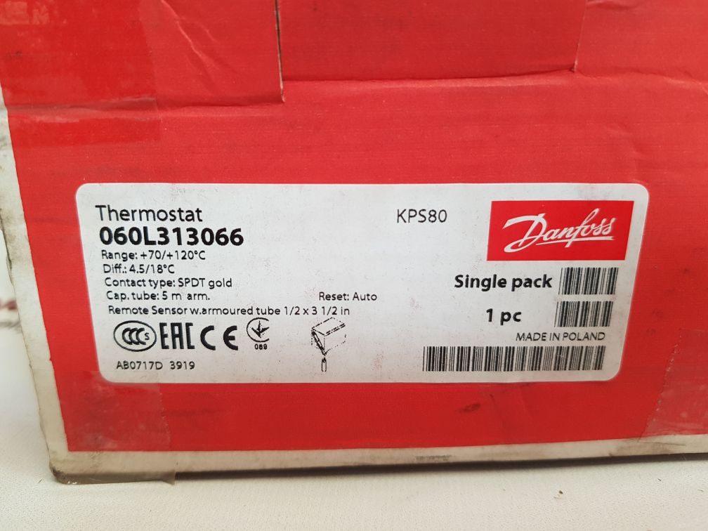 Danfoss kps80 pressure switch and thermostat
