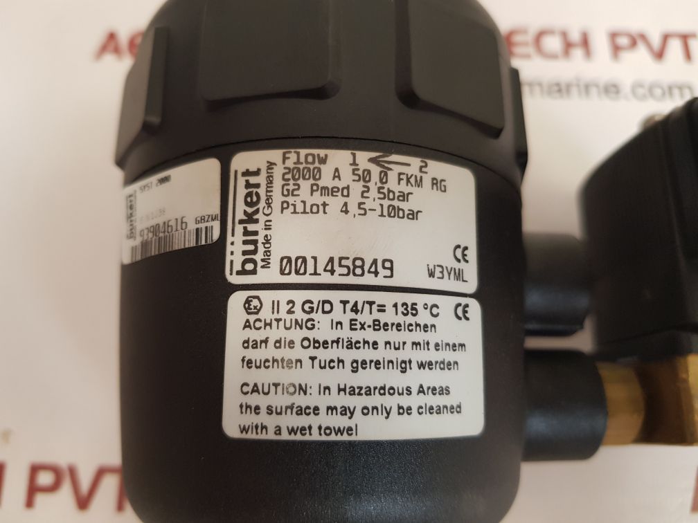 Burkert syst 2000 solenoid valve 00462645 w2zml

