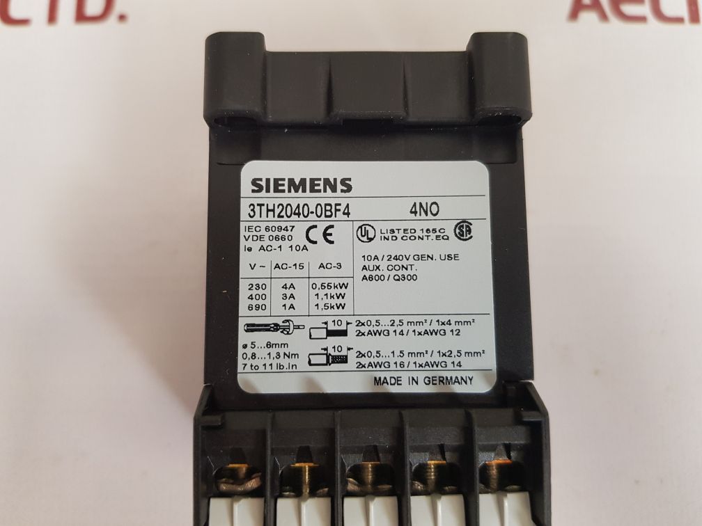 Siemens 3th2040-0bf4 control relay

