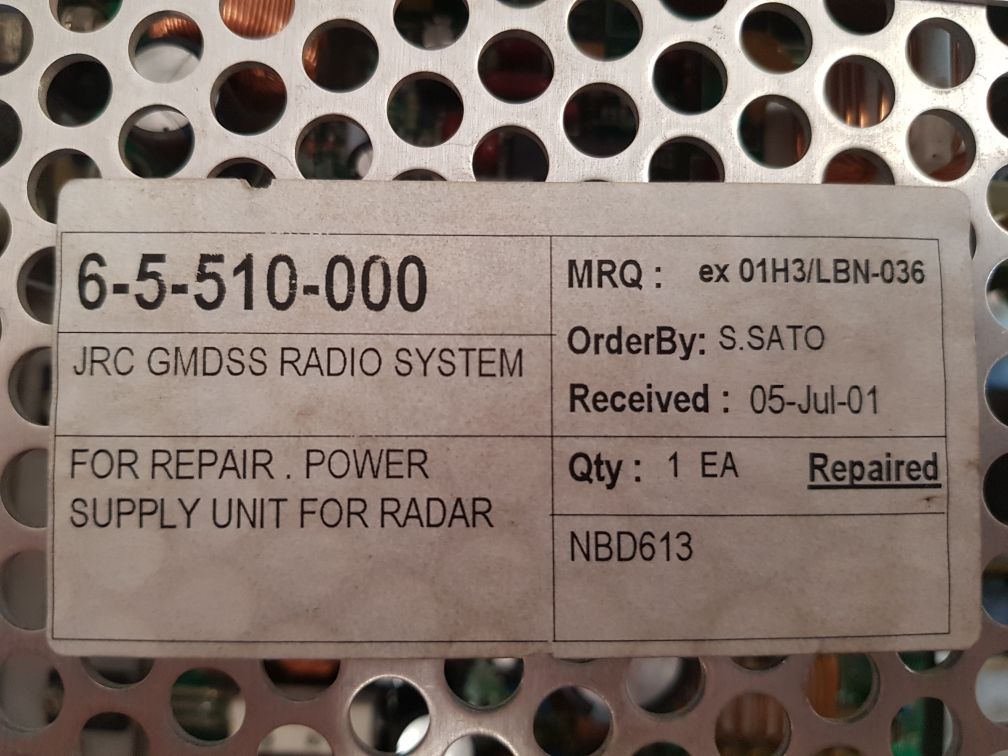 Jrc 6-5-510-000 power supply unit for radar
