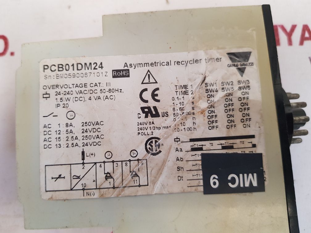 Carlo gavazzi pcb01dm24 multifunction timer