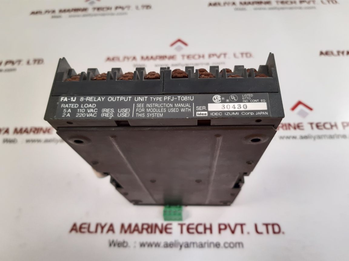 Idec izumi pfj-t081u 8-relay output unit fa-1j Used 