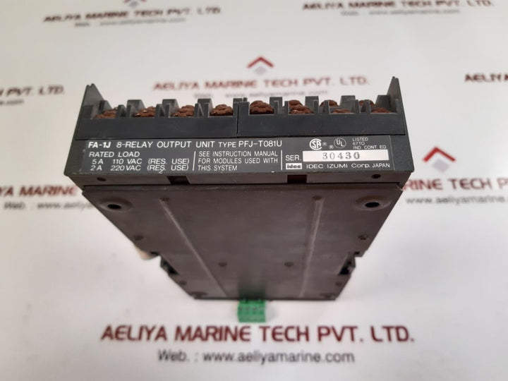Idec izumi pfj-t081u 8-relay output unit fa-1j Used 