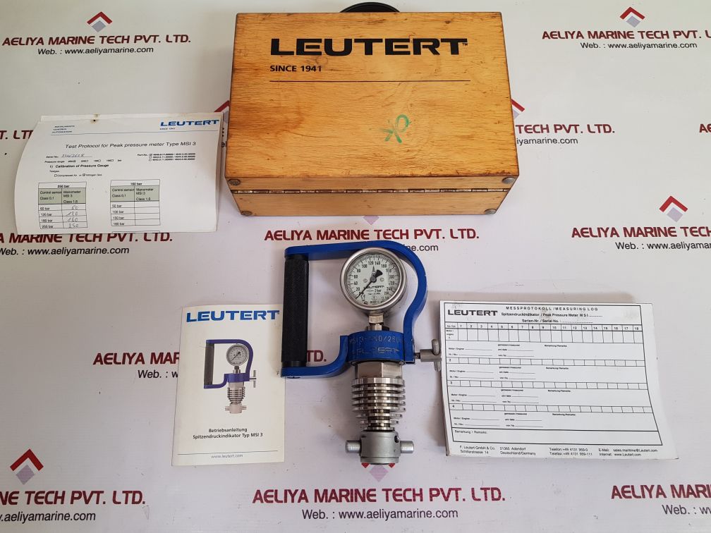 Leutert msi 3-250/2608 peak pressure indicator