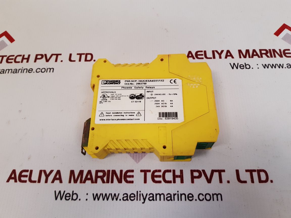 Phoenix contact psr-scp-24uc/esa4/2x1/1x2 safety relays