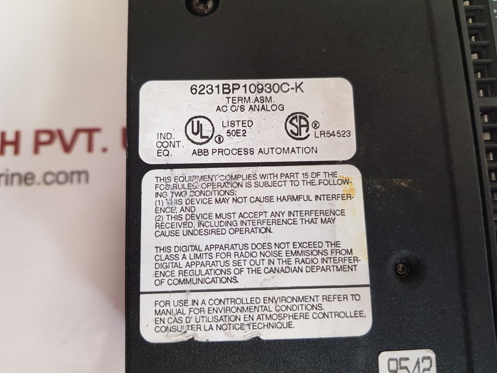 Abb 6231bp10930c-k terminal assembly mod 300
