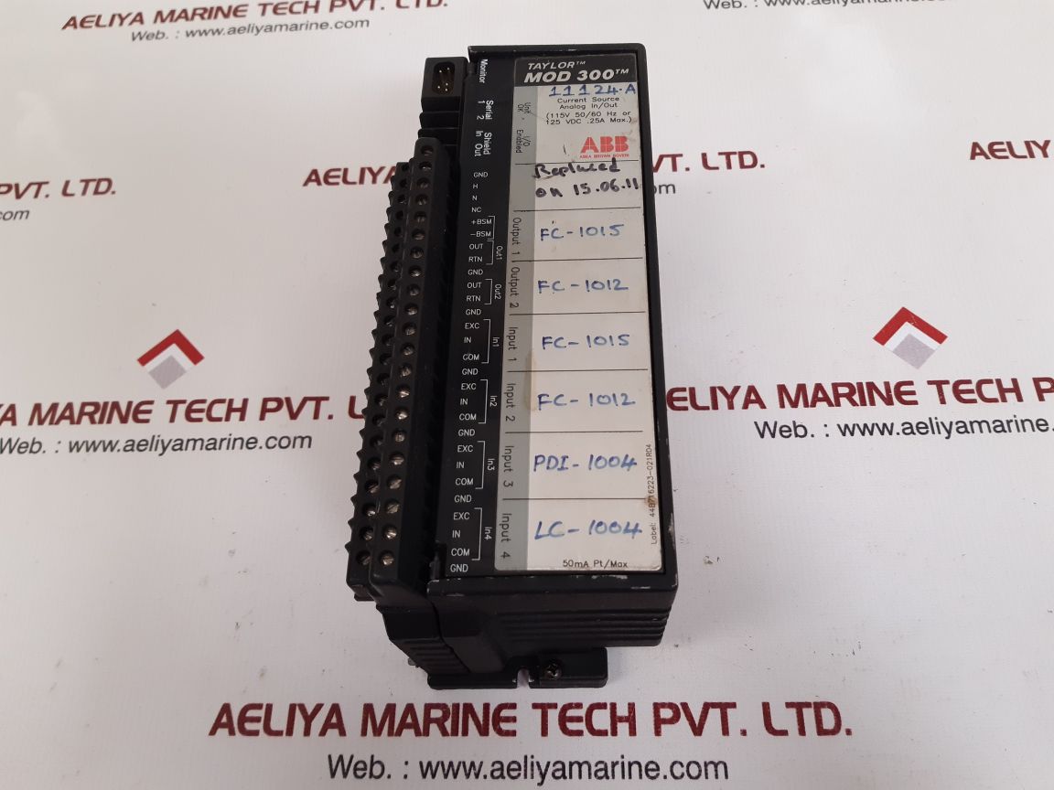 Abb 6241bp10431a-k terminal assembly i/o block taylor mod 300 6241bp10421a-n