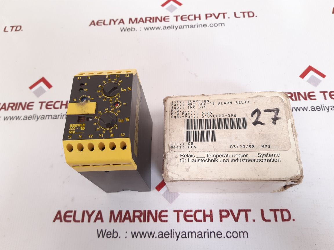 Eberle 800 15 144 100 current monitoring relay mri 800-15