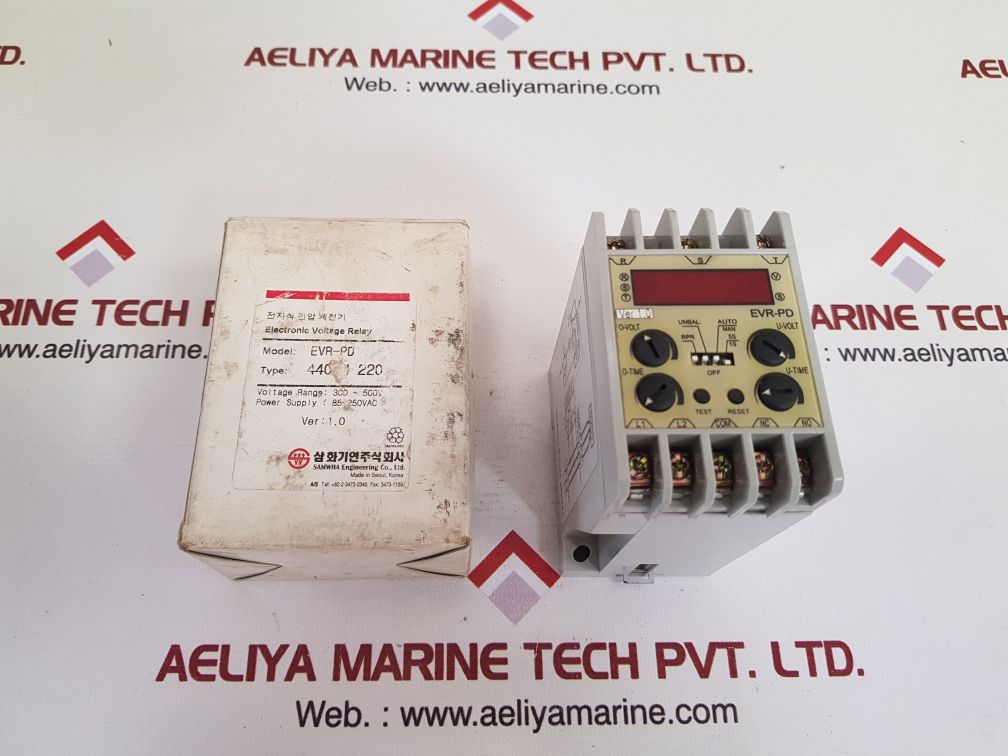 Samwha Evr-pd 440 N 220 Electronic Voltage Relay – Aeliya Marine Tech