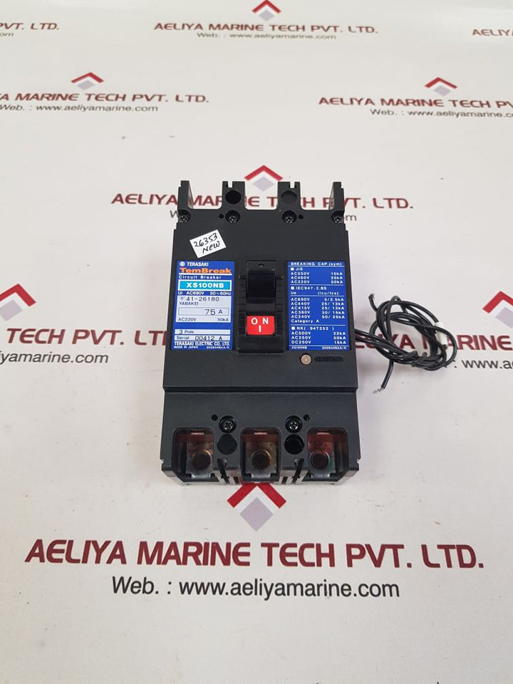 Terasaki xs100nb circuit breaker 75a