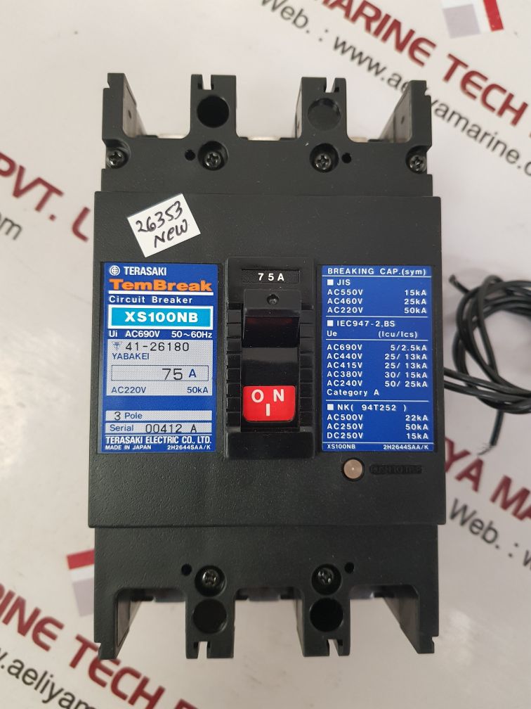 Terasaki xs100nb circuit breaker 75a