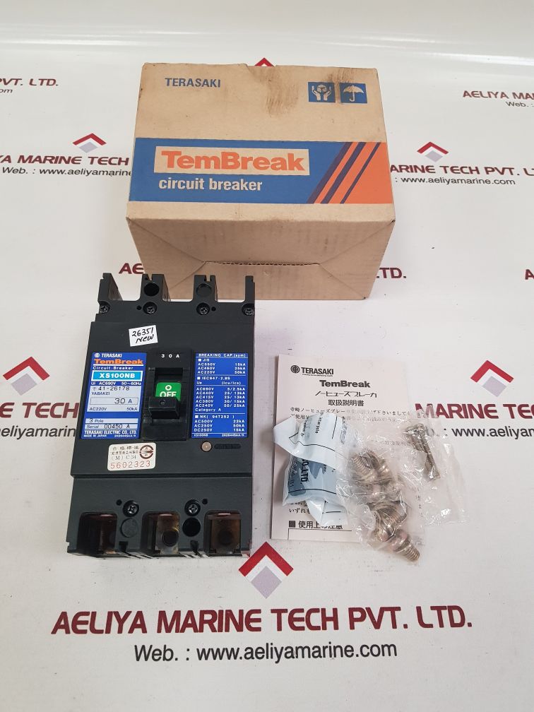 Terasaki xs100nb 3-pole tembreak circuit breaker
