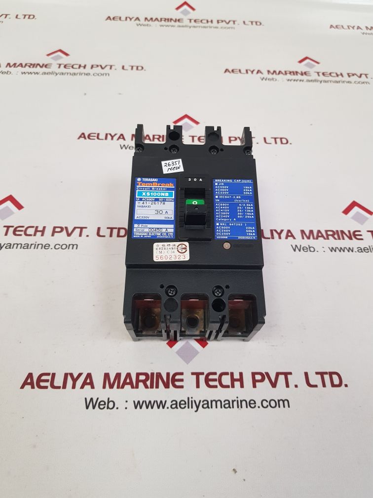 Terasaki xs100nb 3-pole tembreak circuit breaker
