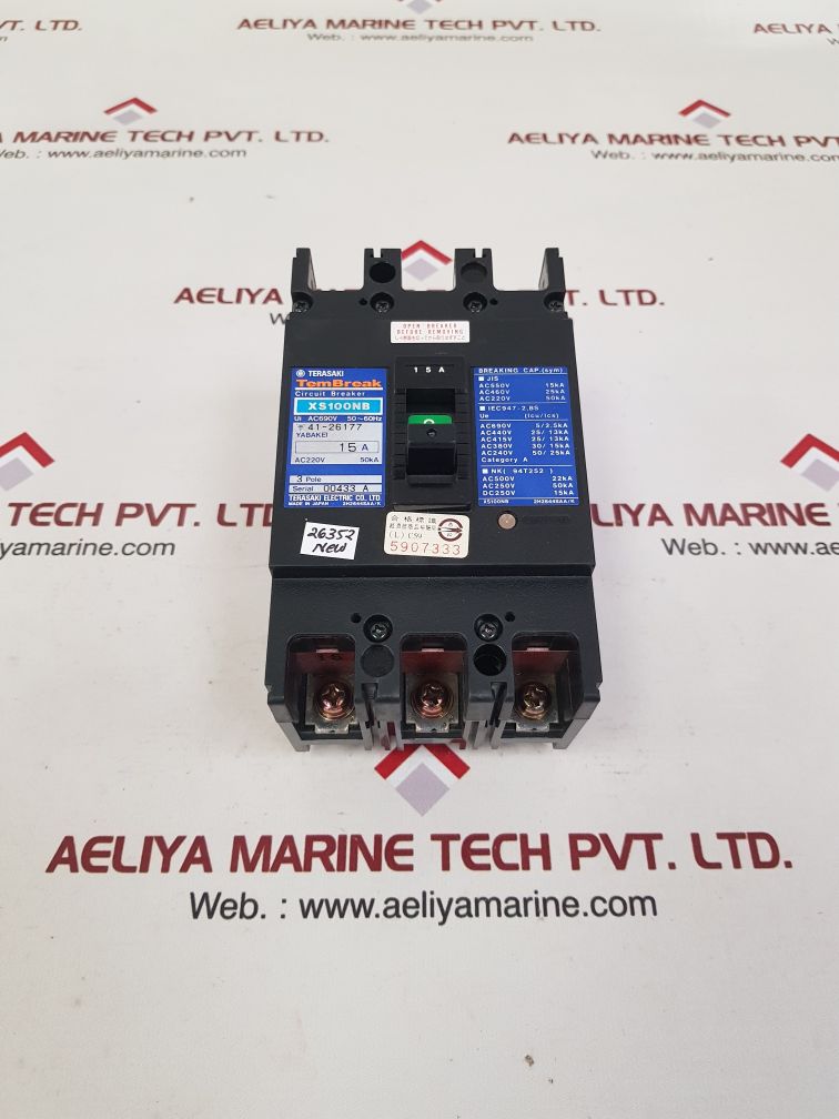 Terasaki xs100nb tembreak circuit breaker 15a