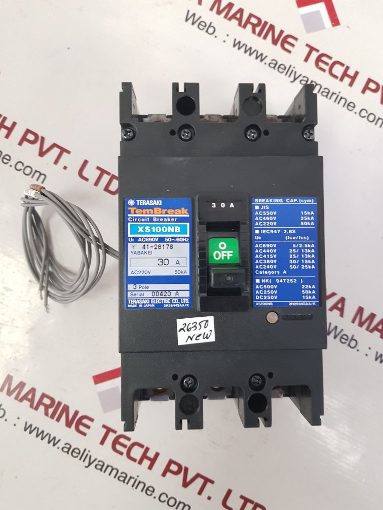 Terasaki xs100nb tembreak circuit breaker 30a