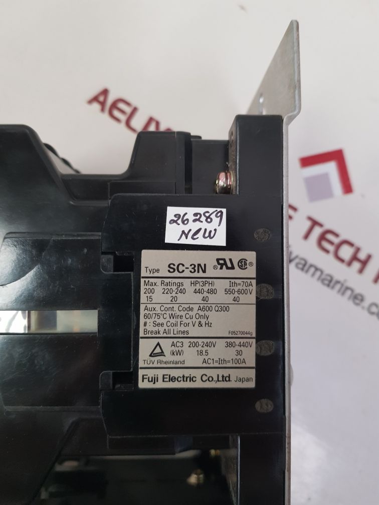 Fuji electric sc-3n(65) contactor with thermal overload relay