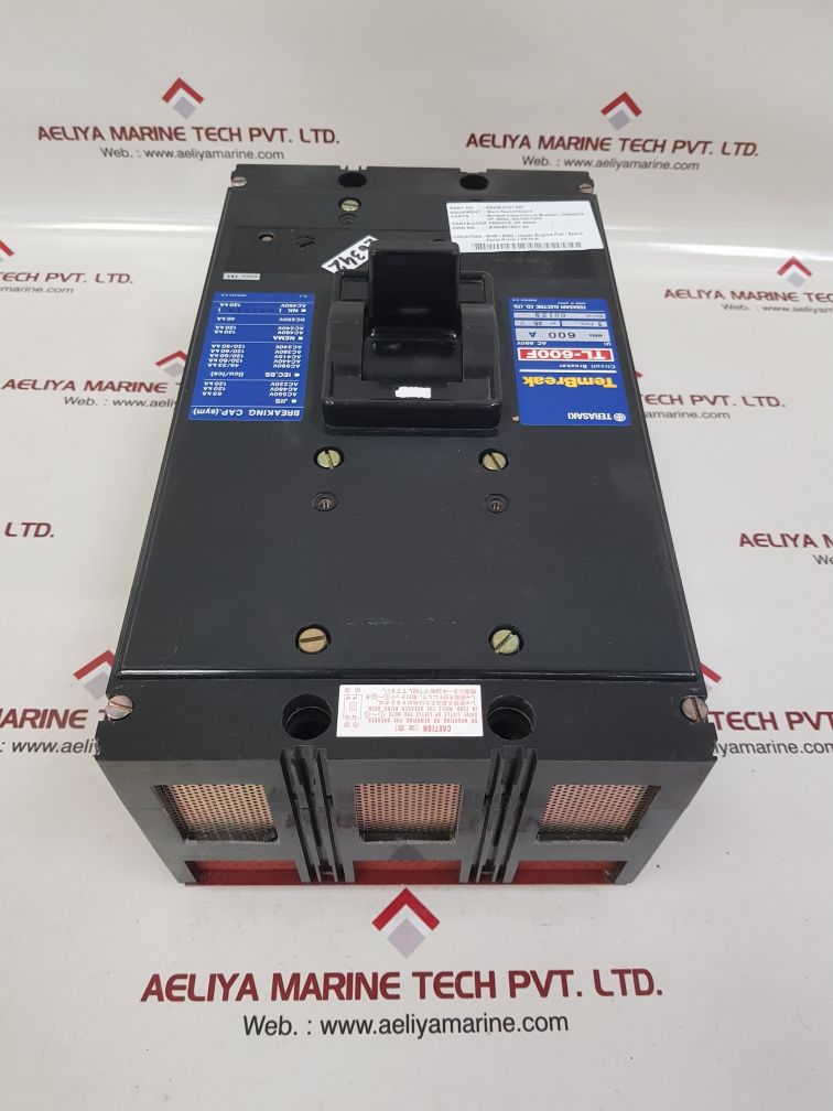 Terasaki tl-600f 3-pole circuit breaker 600a