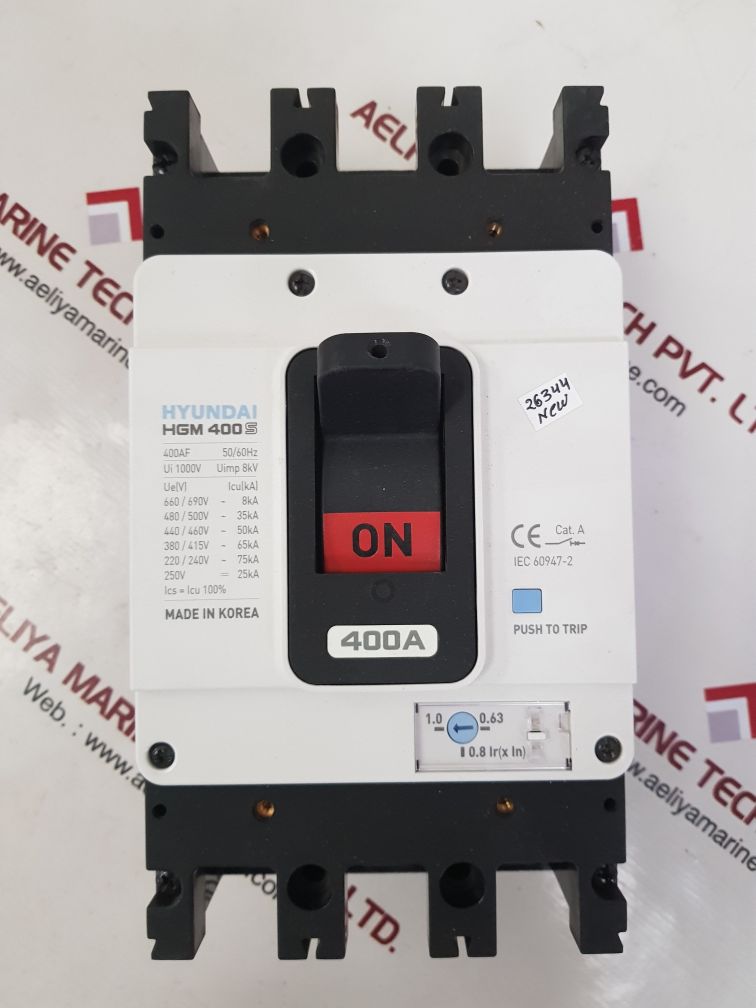 Hyundai hgm 400s molded case circuit breaker