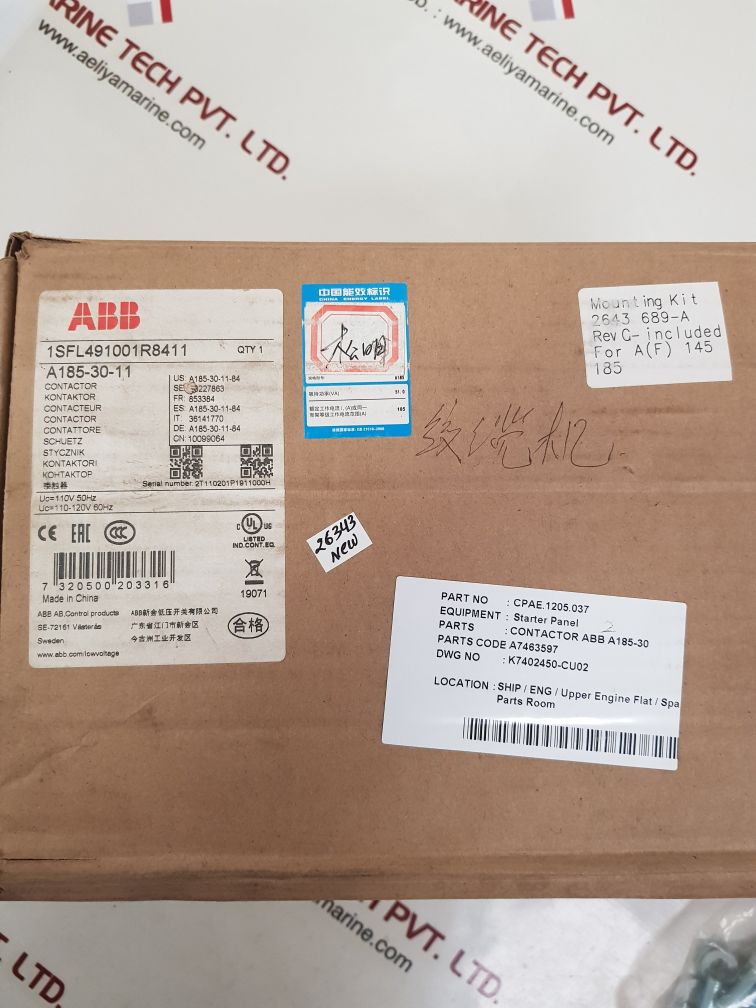Abb a 185-30 contactor