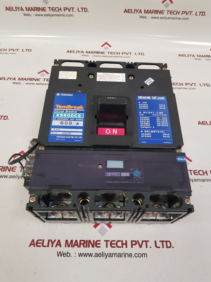 Terasaki xs600cs 3 pole circuit breaker