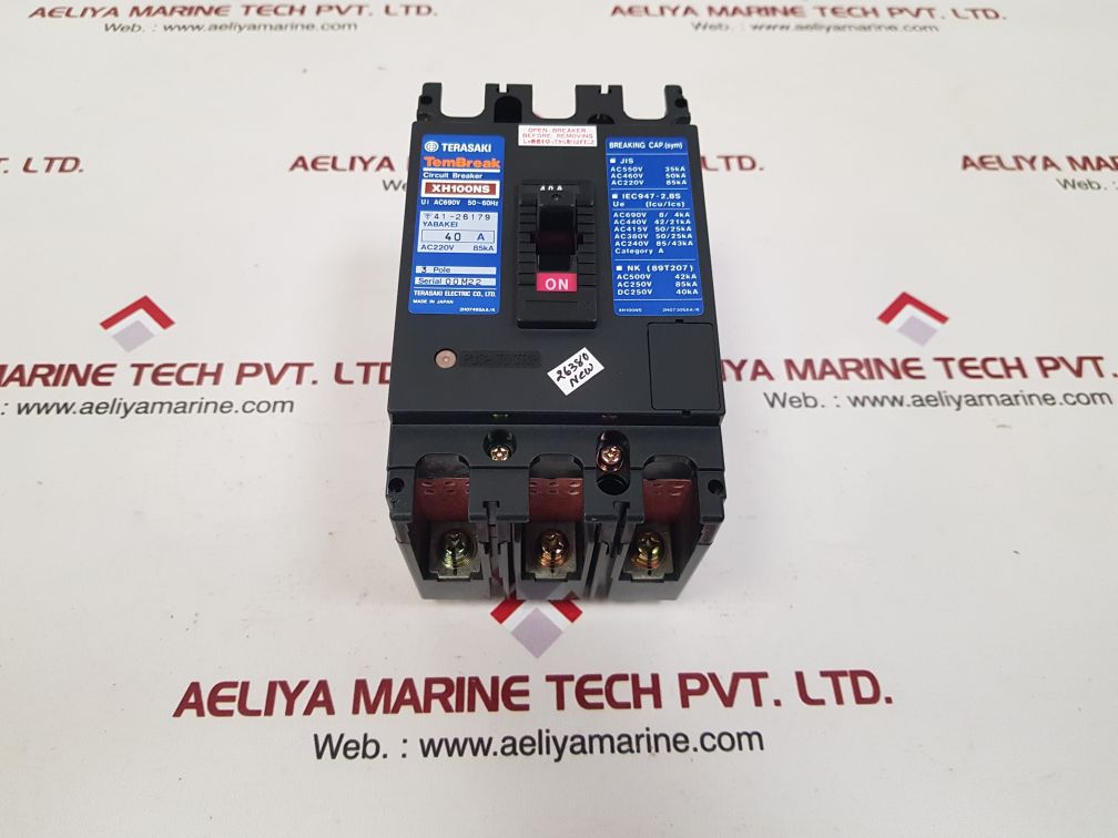 Terasaki electric xh100ns circuit breaker 40a