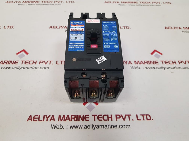 Terasaki electric xh100ns circuit breaker 20a