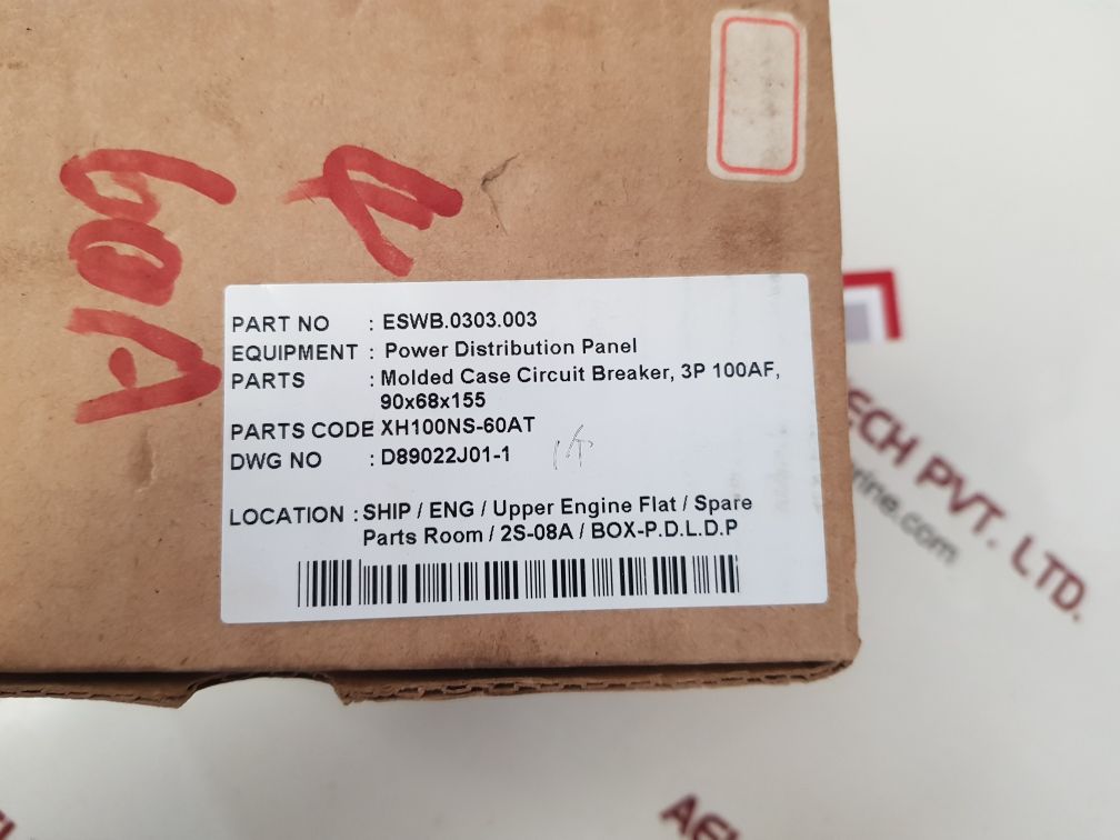 Terasaki electric xh100ns circuit breaker 60a