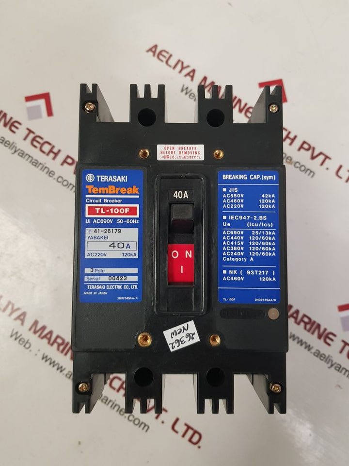 Terasaki electric tl-100f circuit breaker 40a NEW