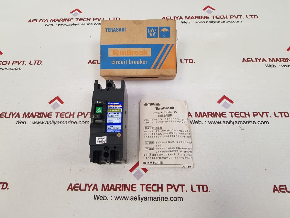 Terasaki xe50nb 2-pole circuit breaker 5a