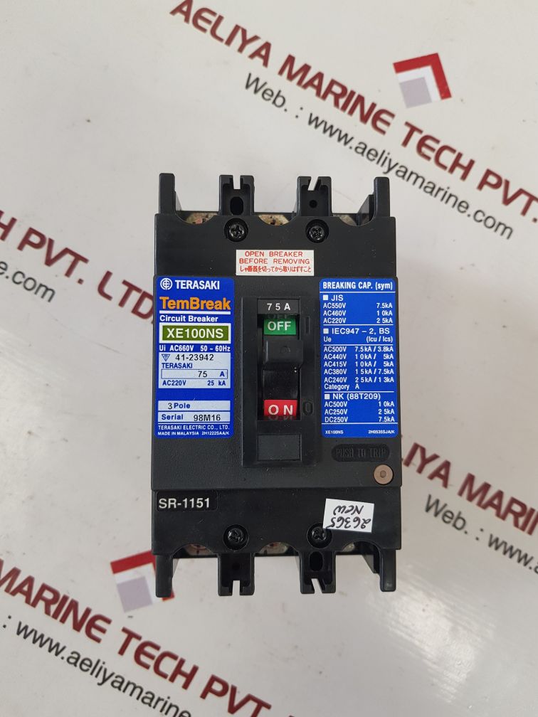 Terasaki xe100ns circuit breaker 75a