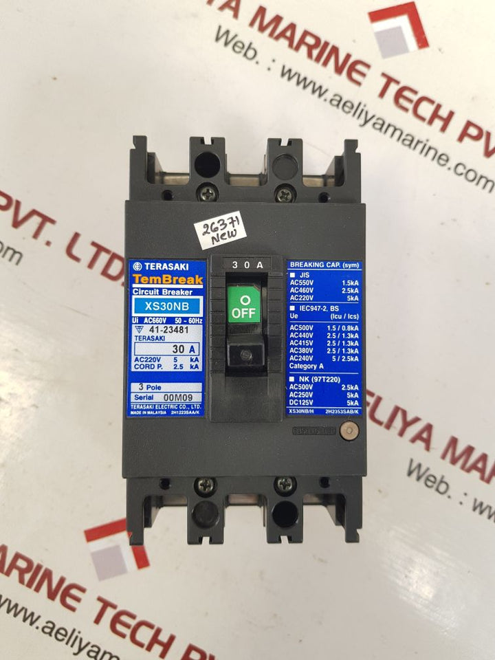 Terasaki xs30nb circuit breaker 30a