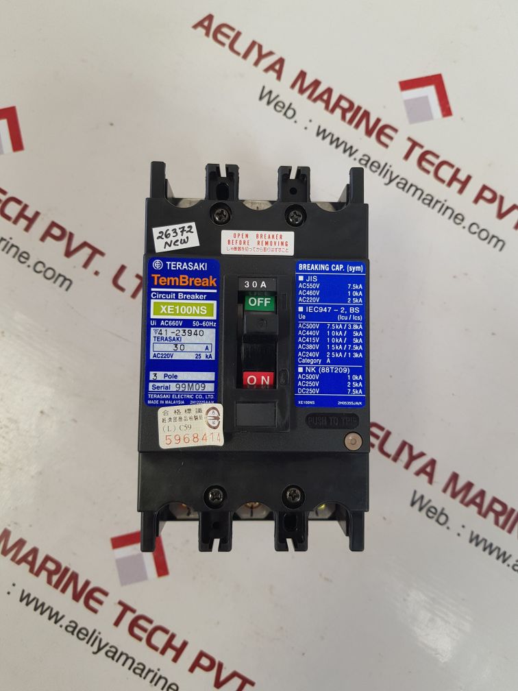 Terasaki xe100ns circuit breaker 30a