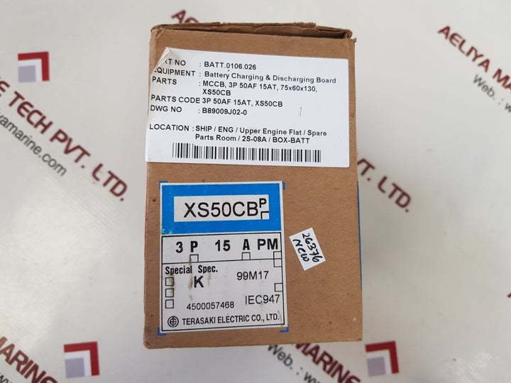 Terasaki xs50cb circuit breaker 15a