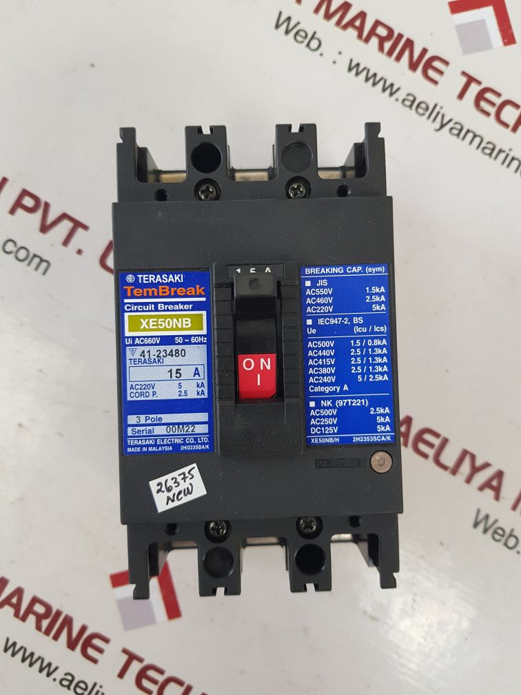 Terasaki xe50nb circuit breaker 15a