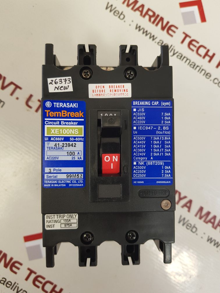Terasaki xe100ns circuit breaker 100a