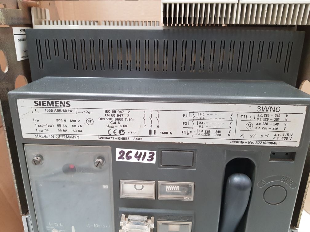 Siemens 3wn6471-0hb58-3ka3 circuit breaker 3221009046