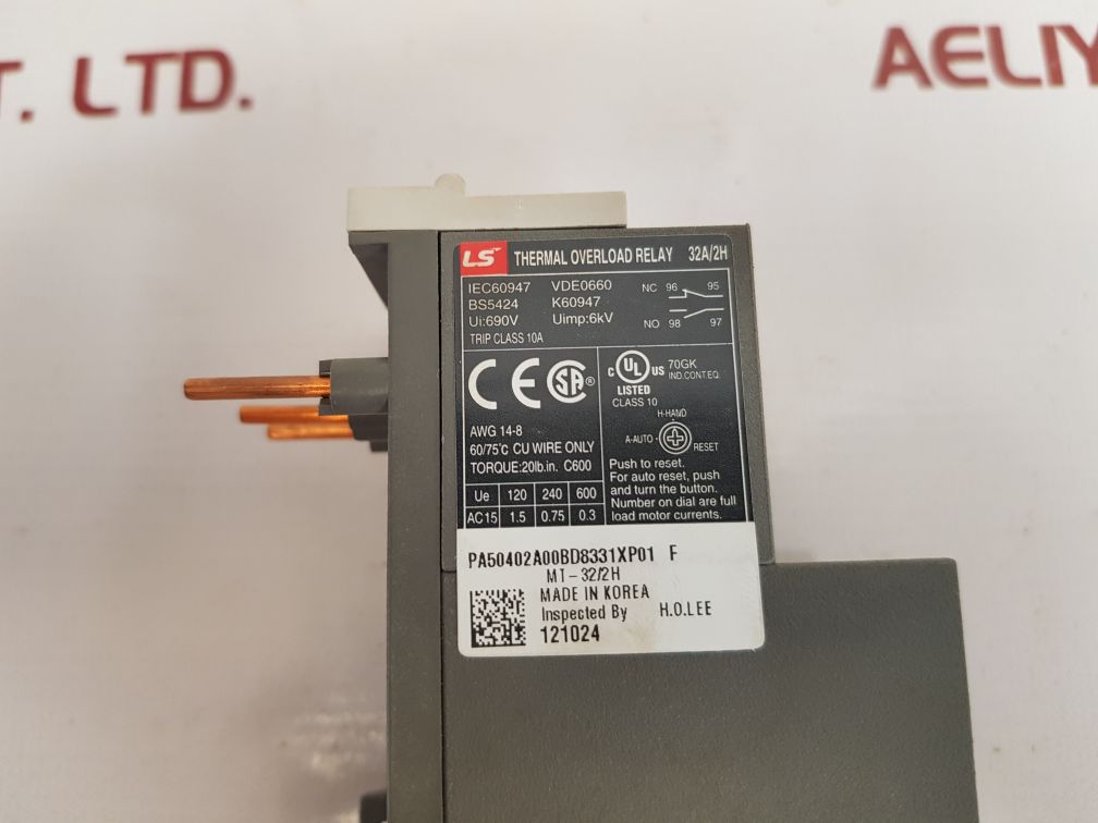 Ls mt-32 thermal overload relay 3.3(2.5-4) a
