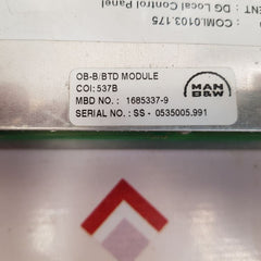 Man b&w ob-b/btd module 1685337-9
