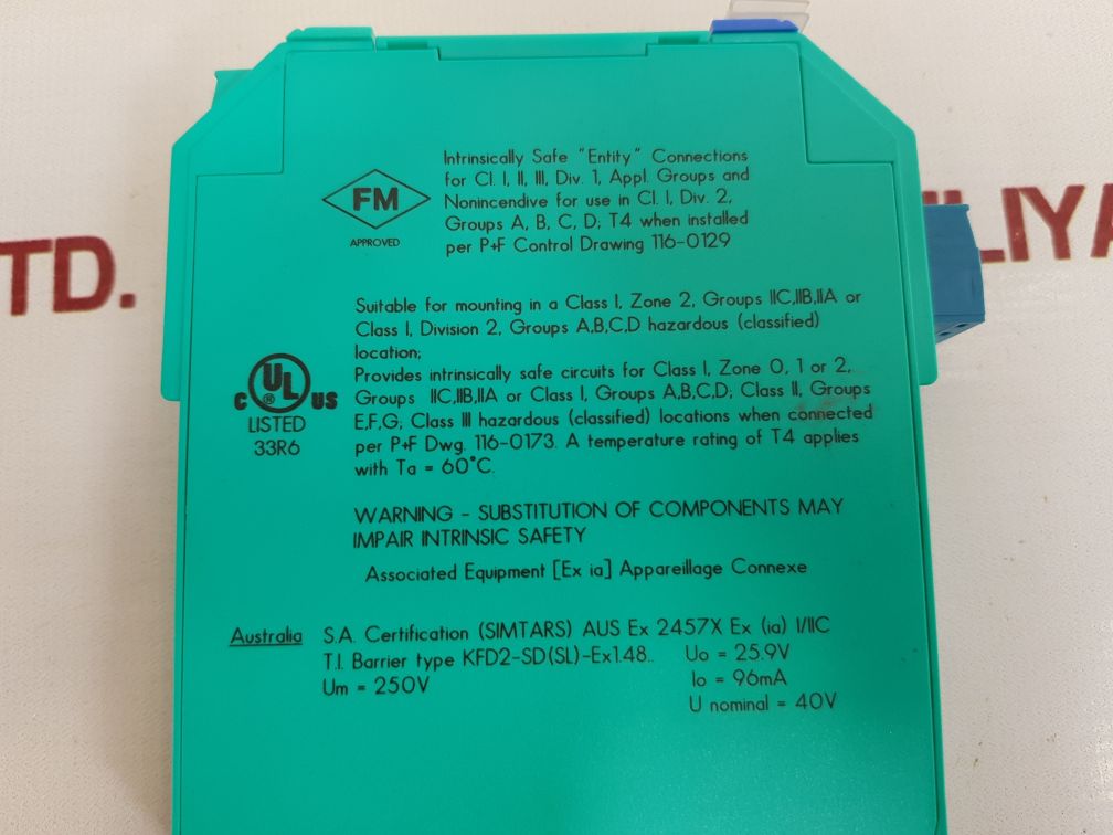 Pepperl+fuchs kfd2-sd-ex1.48 k-system solenoid driver 72044

