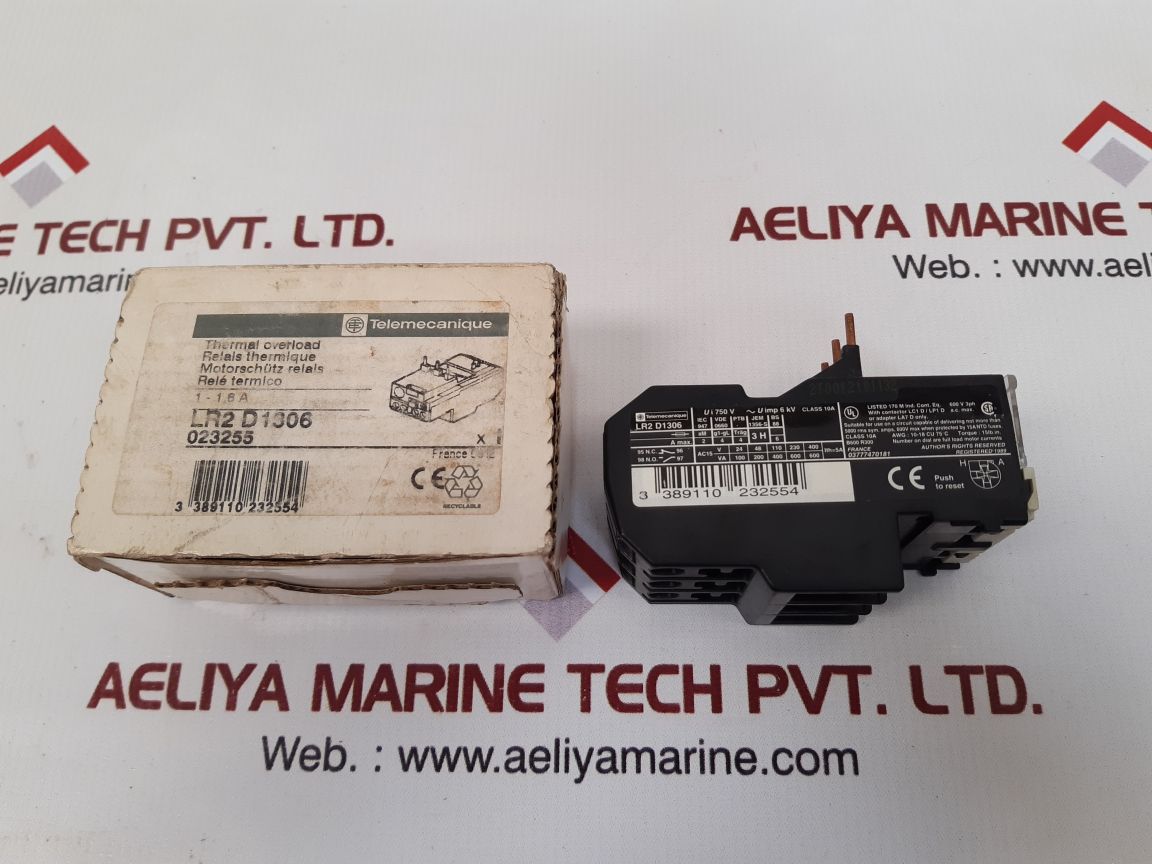 Telemecanique lr2 d1306 thermal overload relay 023255
