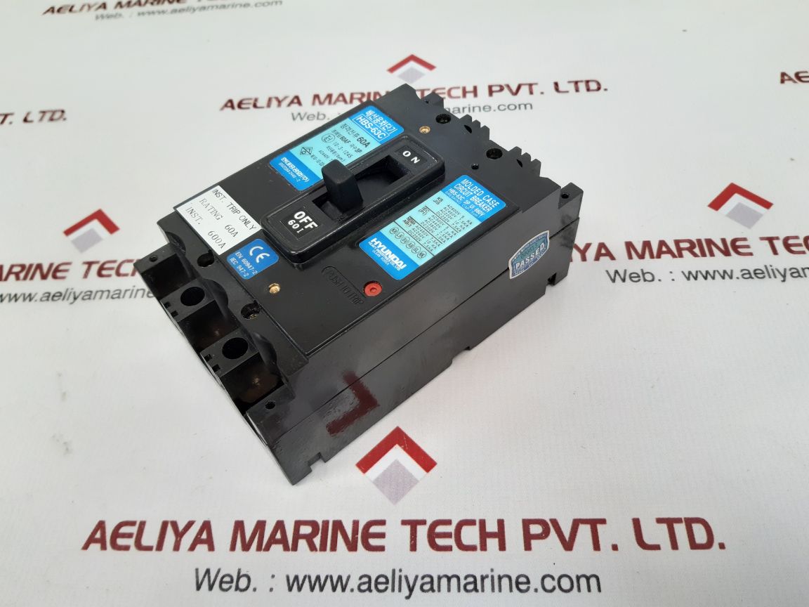 Hyundai hbs-63c 3p molded case circuit breaker 60a

